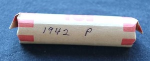lot 11 image: 1942 Wheat Penny Roll