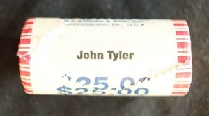 lot 25 image: Uncirculated $25 John Tyler Presidential $1 Roll