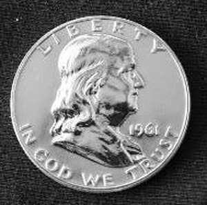 lot 48 image: 1961 Proof Franklin Half Dollar