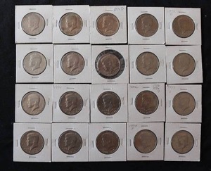 lot 52 image: (20) Kennedy Half Dollars