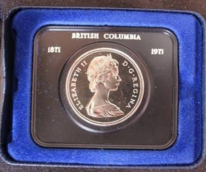 lot 54 image: 1971 Uncirculated Canada Dollar - British Columbia Centennial