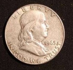 lot 78 image: 1963-D Franklin Half Dollar