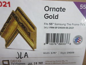lot 387 image: DECO TV FRAME FOR A SAMSUNG 55 FRAME TV - NEW