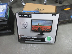 lot 350 image: SANUS, ON WALL AV SHELF - NEW