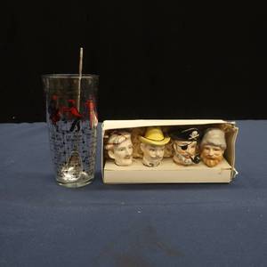 lot 13 image: Relco Creation The Four Face Aces Bottle Stoppers Made in JapanORIGINAL BOX