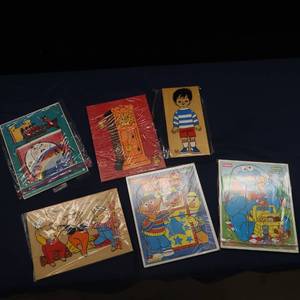 lot 18 image: WOODEN PUZZLESCHILDRENSLOT OF 6
