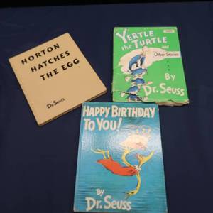 lot 23 image: DR SEUSS BOOKS LOT OF 3  VINTAGE