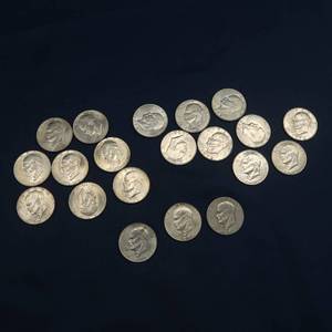 lot 50 image: 20- 1 SILVER  DOLLAR COINS