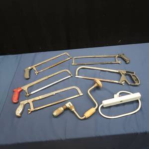 lot 81 image: HAND DRILL HAND SAWS 6 OUTLET SURGE PROTECTOR