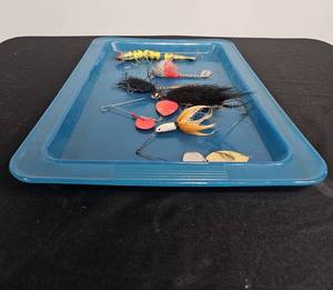 lot 40 image: Muskie Fishing Lures and Spinners