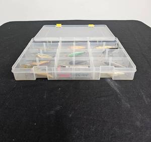 lot 45 image: Various Fishing Lures in Plastic Organizer
