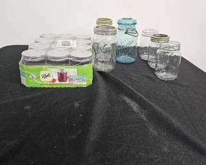 lot 51 image: Various Ball and Kerr Canning Jars - Not all have lids
