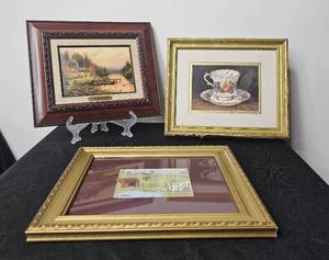 lot 71 image: Thomas Kinkade Print and 2 Other PrintsPaintings
