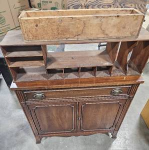 lot 128 image: Vintage Buffet Cabinet and Mail Dividers