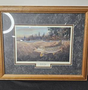 lot 155 image: Muskie Bay by Terry Doughty Double Matted Framed Print