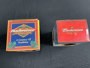 lot 168 image: 2 Collectible Budweiser Beer Steins with Original Boxes Lot 2