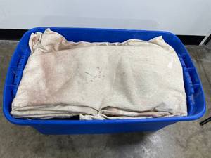 lot 183 image: Large Tote of Painter Drop Cloths
