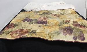 lot 238 image: Bolt of Fabric and Floral Pillow Cover
