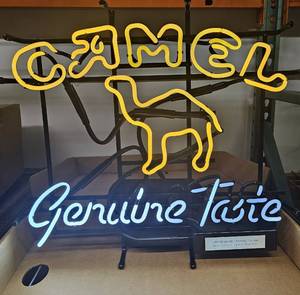 lot 239 image: Camel Neon Sign - Genuine Taste
