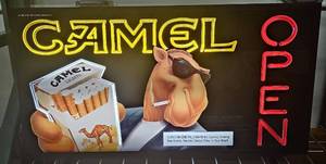 lot 241 image: 1993 Hanging Camel Open SIgn