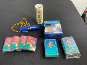 lot 253 image: Camel Logo Items Inc Golf Balls, Lighters, Playing Cards