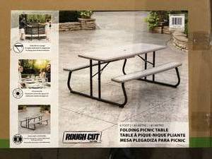 lot 6 image: Lifetime Folding Picnic Table  Customer Returns See Pictures