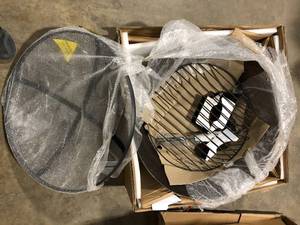 lot 23 image: Hampton Bay 26 in. Del Oro Cast Iron Fire Pit  Customer Returns See Pictures
