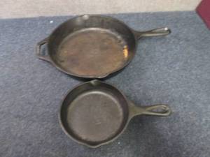 2 Cast Iron Skillets-used...