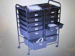 Honey-Can-Do 12-Drawer Metal Rollin...