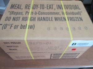 Sealed Case of 12 MREs Meal Ready ...