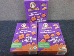 3- 7.5 oz Annies Cheddar Squares...