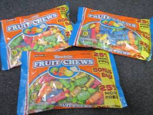3- 18 oz Tootsie Fruit Chews...