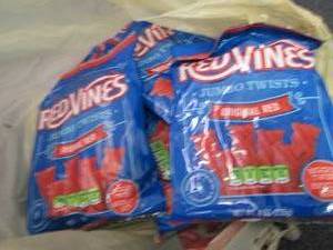 6- 8 oz Redvines Jumbo Twists...