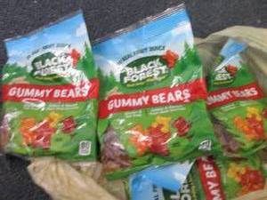 6- 4.5 oz Black Forest Gummy Bears...