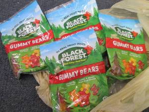 6- 4.5 oz Black Forest Gummy Bears...