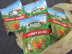 6- 4.5 oz Black Forest Gummy Bears...