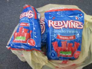 6- 8 oz Redvines Jumbo Twists...