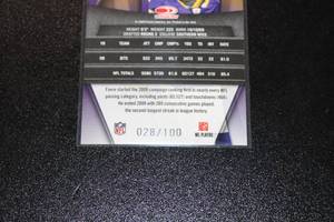 lot 74 image: 2009 Donruss Gridiron Gear Gold Xs Brett Favre #89 28100  Only 100 Exist