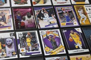 lot 82 image: LeBron James Basketball Card Lot  20 Different Cards