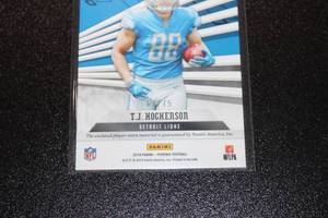 lot 92 image: 2019 Phoenix Rookie Jersey Auto TJ Hockenson #19 6775  Only 75 Exist