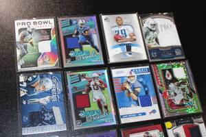 lot 104 image: Football Card Jersey & Relic Card Lot  12 Cards