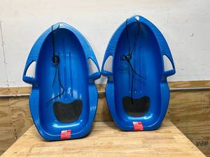 lot 51 image: PARICON FLEXIBLE FLYER Lot of 2- 39 Spitfire Lightweight Kids Downhill Snow Sleds with Tow Rope & Handles, Ages 4 And Up, Easy to Carry Up Hills, Blue