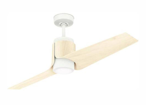 lot 24 image: CASABLANCA Aya 54 in. LED Outdoor WiFi Enabled Porcelain White Ceiling Fan with Integrated Light Kit and Handheld Remote Control