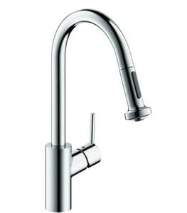 lot 11 image: HANSGROHE Talis S Single-Handle Pull Down Sprayer Kitchen Faucet with QuickClean in Chrome