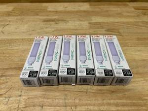 lot 75 image: SIMPLY CONSERVE Lot of 6- 18-Watt Equivalent CFLNI Horizontal GX23-2 PL LED Light Bulbs in Cool White