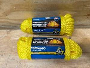 lot 54 image: KINGCORD Lot of 2- Polypropylene 38 x 50 Rope