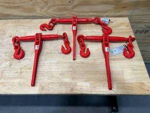 lot 31 image: Ultra-Tow Lot of 3-  516in. Ratchet Chain Binders  5400-Lb. Load Capacity