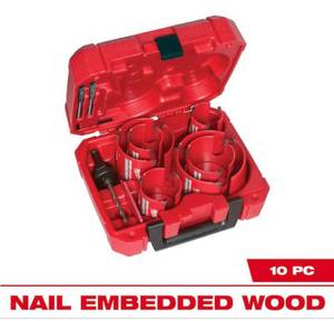 lot 17 image: MILWAUKEE BIG HAWG Carbide Hole Saw Kit (10-Piece) (020624100.63)