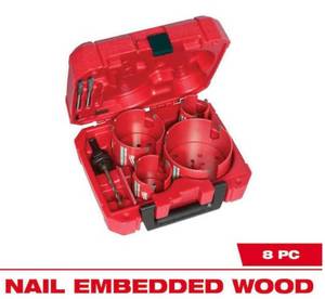 lot 26 image: MILWAUKEE BIG HAWG Carbide Hole Saw Kit (8-Piece) (02062485.19)
