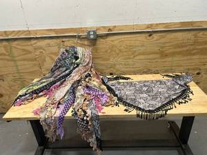 lot 85 image: Lot of Various Scarves with Hanger